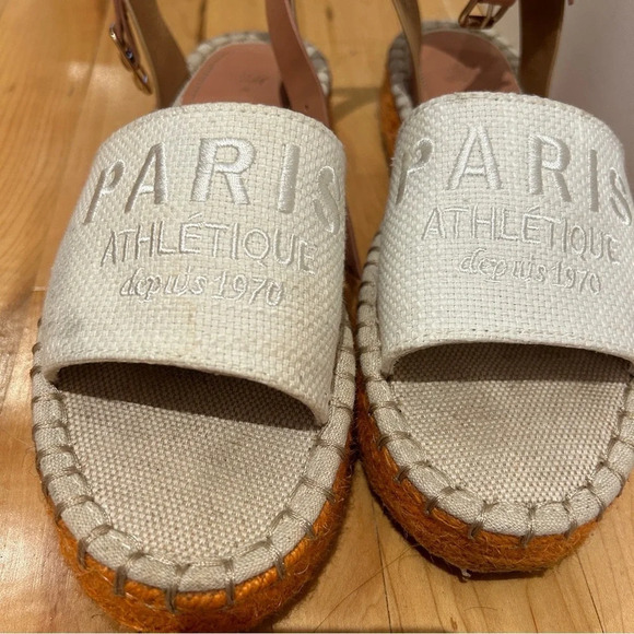 H&M Paris theme orange and white espadrille sandals 38 - Picture 11 of 11